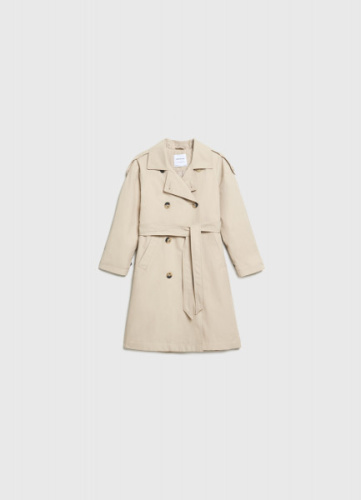 Утеплённый плащ для девочек, Бежевый