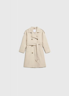 Утеплённый плащ для девочек, Бежевый