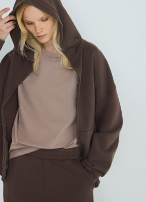 Толстовка объёмного силуэта, Коричневый