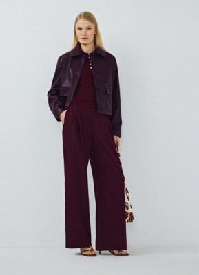 Широкие брюки с эластичным поясом, Фиолетовый