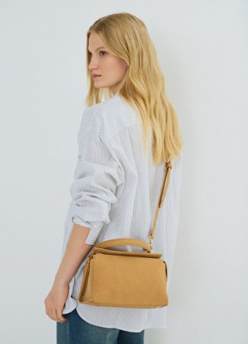 Сумка из искусственной замши, Бежевый