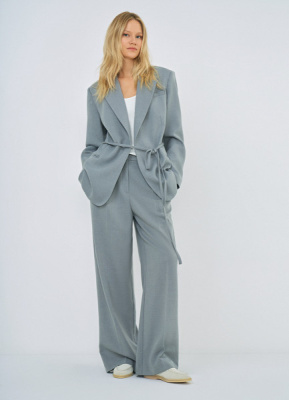 Прямые брюки со стрелками, Серый