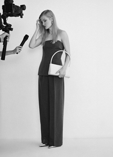 Прямые брюки со стрелками, Серый