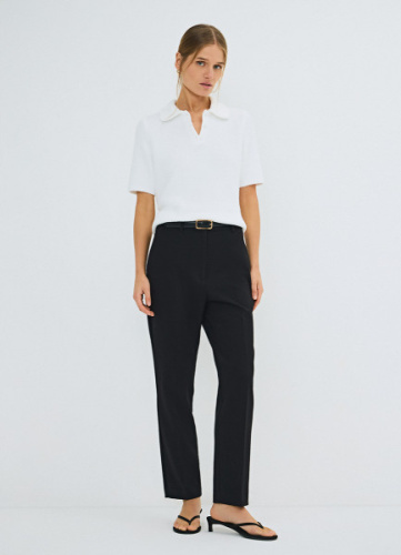 Зауженные книзу брюки, Черный