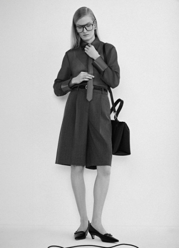 Классические шорты со складками, Серый