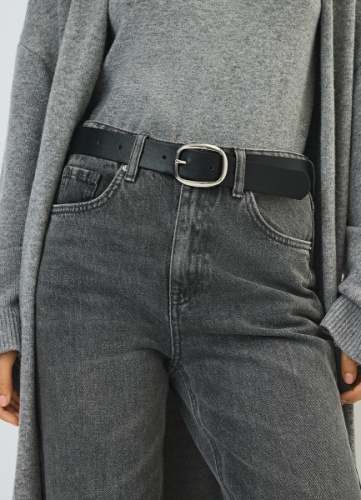 Ремень из искусственной кожи, Черный