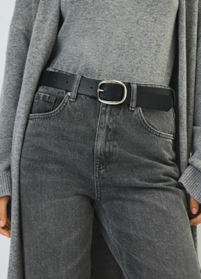 Ремень из искусственной кожи, Черный