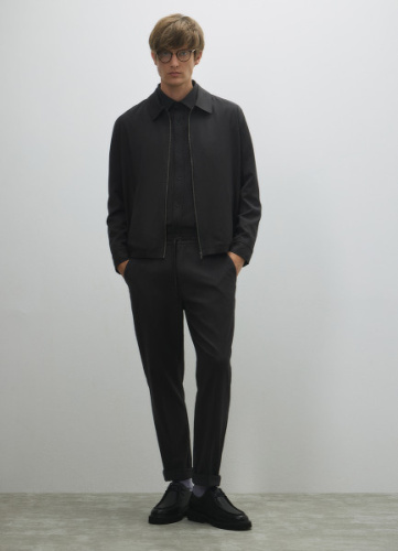 Брюки из смесовой шерсти, Серый