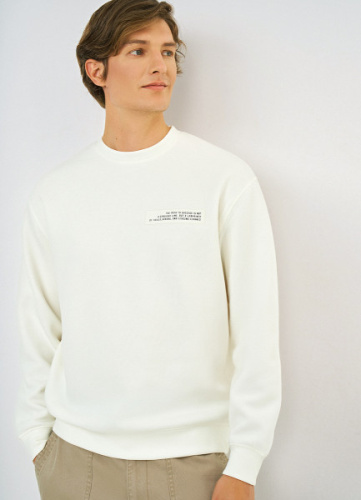 Свитшот с принтом, Белый