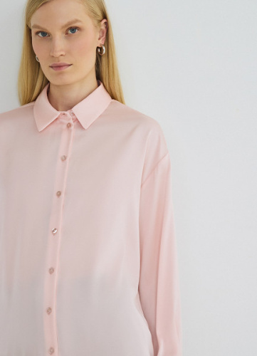 Блузка из сатина, Розовый