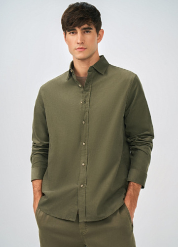 Рубашка из микровельвета, Желтый