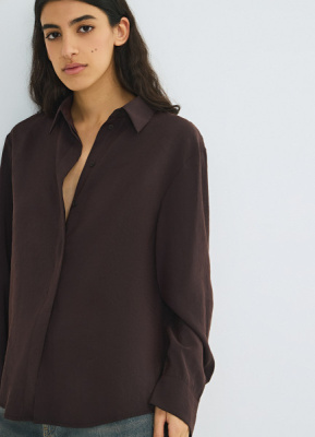 Блузка из модала, Коричневый