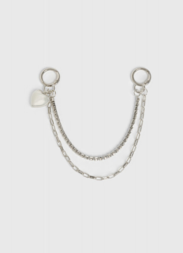 Цепь на брюки для девочек, Серебряный