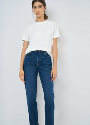 Джинсы Mom с высокой посадкой, Синий