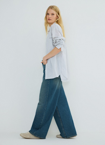 Джинсы со средней посадкой, Синий