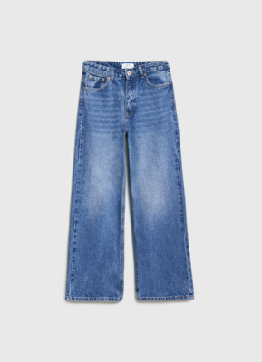 Прямые джинсы для девочек, Синий