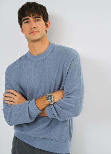 Текстурный джемпер, Голубой