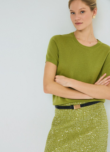 Джемпер с кашемиром, Зеленый