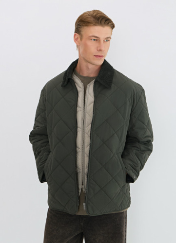 Лёгкая утеплённая куртка, Зеленый