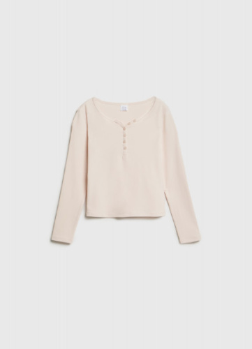 Лонгслив для девочек, Бежевый