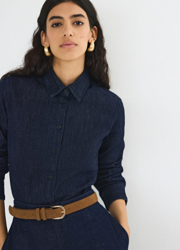 Джинсовая рубашка, Синий