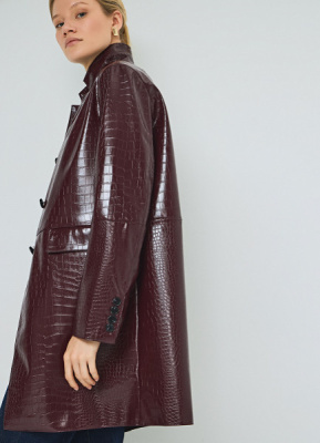 Плащ из искусственной кожи, Фиолетовый