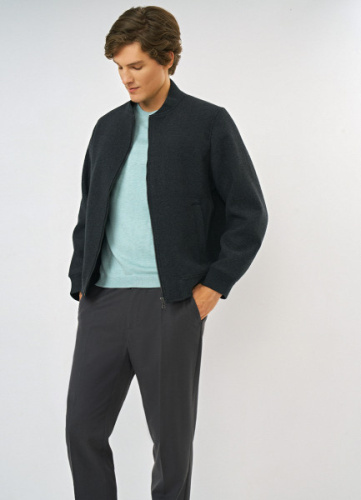 Утеплённый бомбер, Серый