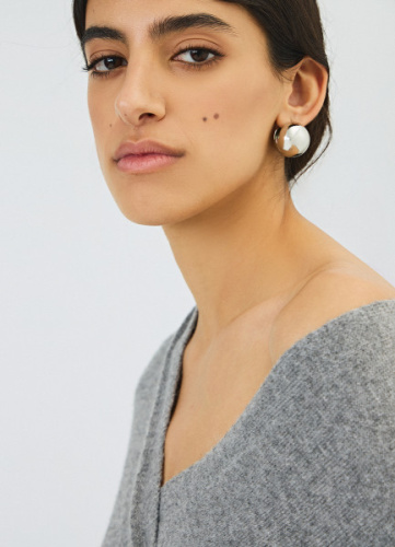 Серьги-пусеты, Серебряный