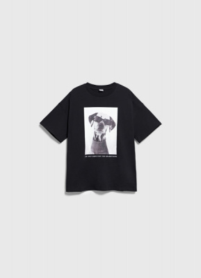 Футболка с принтом для девочек, Черный