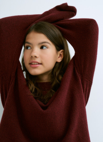 Вязаный джемпер для девочек, Фиолетовый