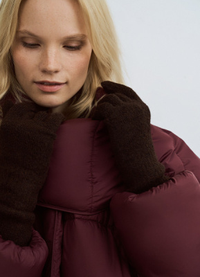 Вязаные перчатки, Коричневый