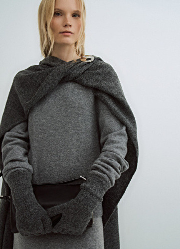 Вязаные перчатки, Серый