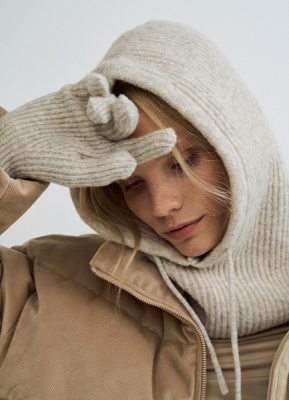 Вязаные перчатки, Бежевый