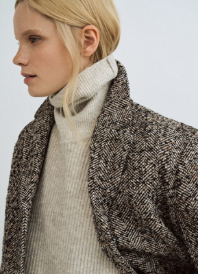 Вязаная манишка, Бежевый