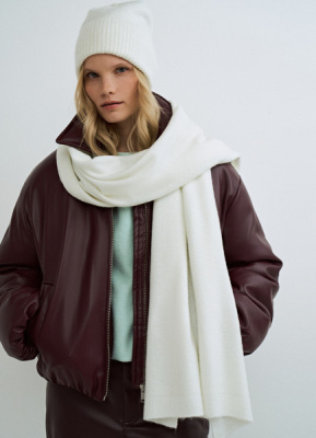 Вязаный шарф, Бежевый