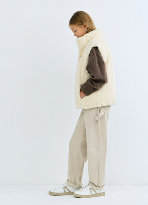 Вельветовые брюки Baggy для девочек, Бежевый