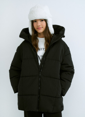 Пуховик для девочек, Черный