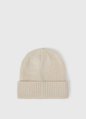 Шапка с отворотом, Бежевый