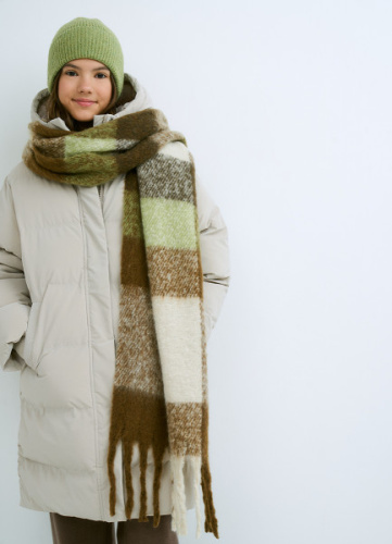 Пуховик для девочек, Бежевый