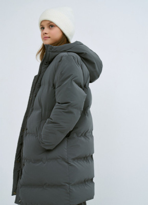 Пуховик для девочек, Серый