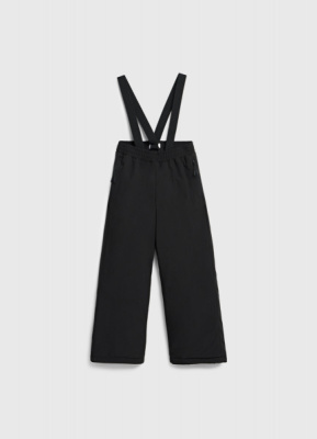 Утеплённые брюки на лямках для девочек, Черный