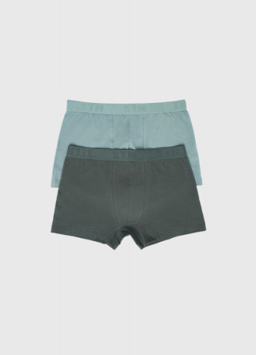 Базовые трусы-транки, 2 шт., Зеленый
