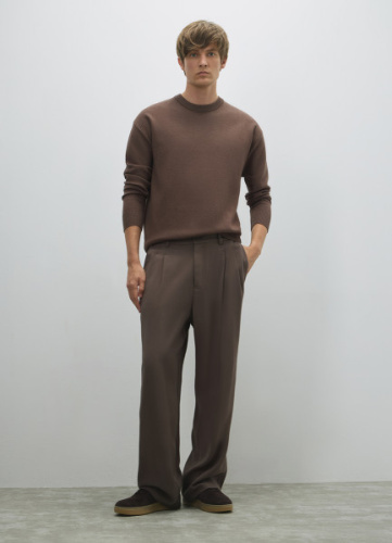 Джемпер из смесовой вискозы, Коричневый
