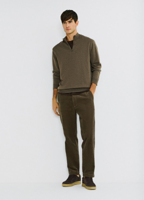 Джемпер из пряжи с шерстью, Коричневый