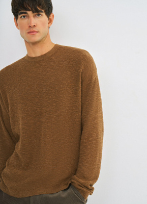 Джемпер из фактурной пряжи, Серый