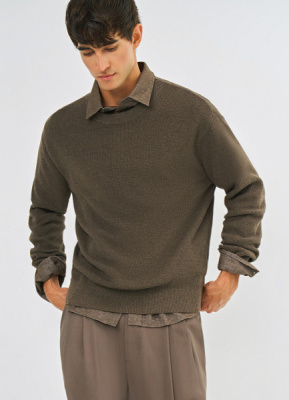 Джемпер из хлопка, Коричневый