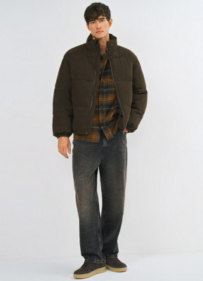 Утеплённая куртка из вельвета, Коричневый