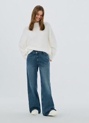 Джинсы с запахом, Синий