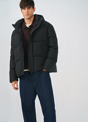 Куртка с натуральным пухом, Черный