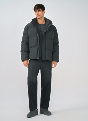 Куртка с натуральным пухом, Серый